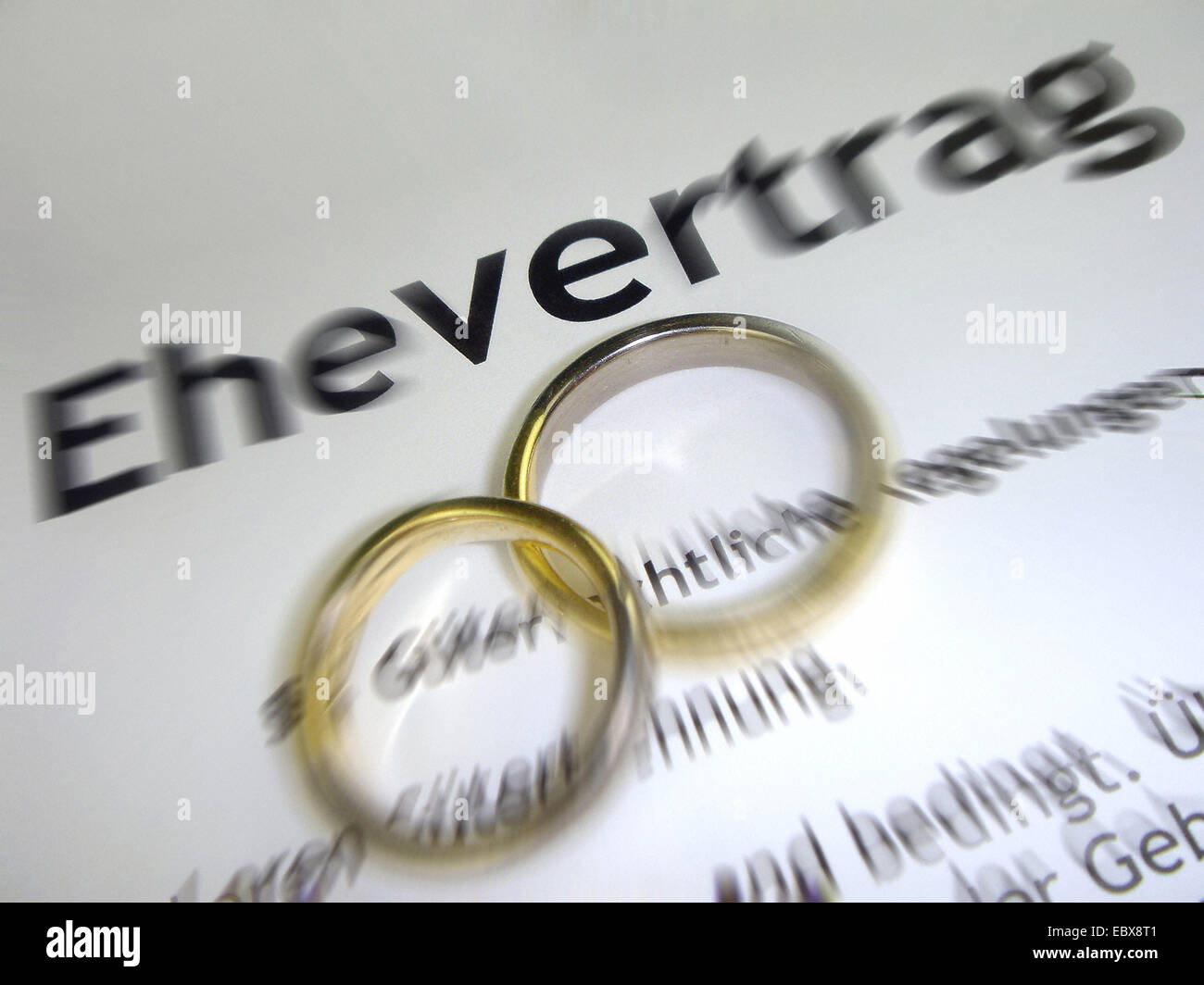Ehevertrag Stockfoto