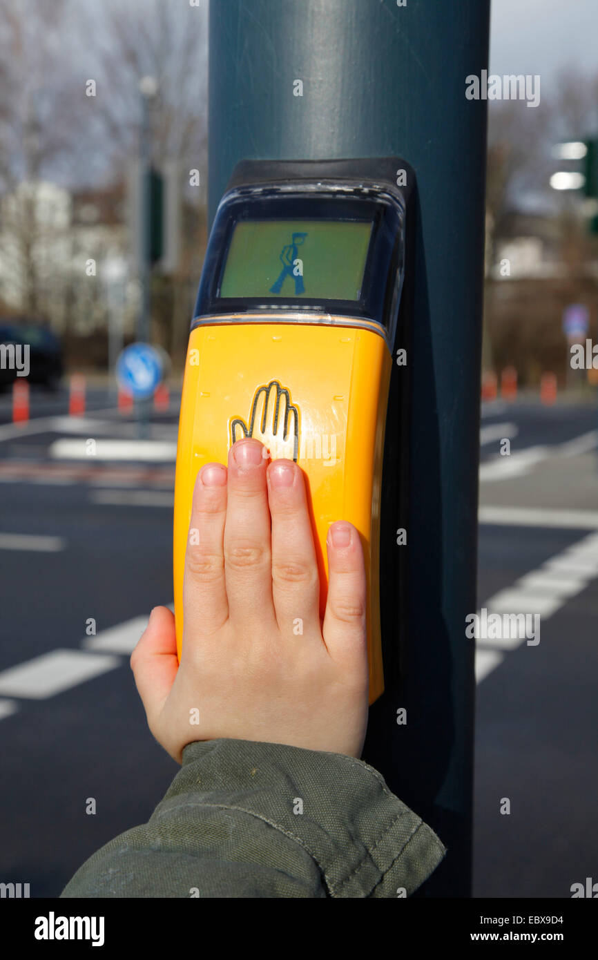 Hand drücken Sensor Prosaisches Licht Stockfoto