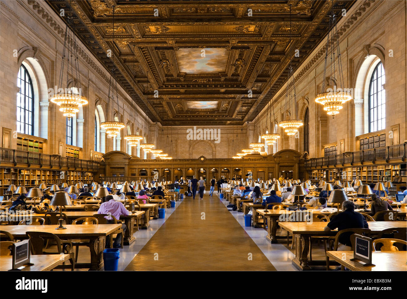 Die Rose Reading Room New York City Public Library Usa