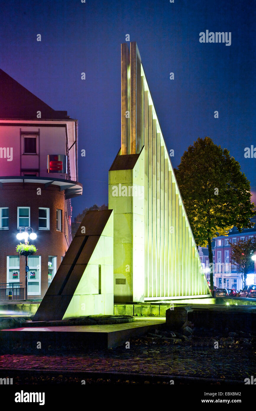 Illuminted Wahrzeichen von Gevelsberg, Deutschland, Nordrhein-Westfalen, Ruhrgebiet, Gevelsberg Stockfoto