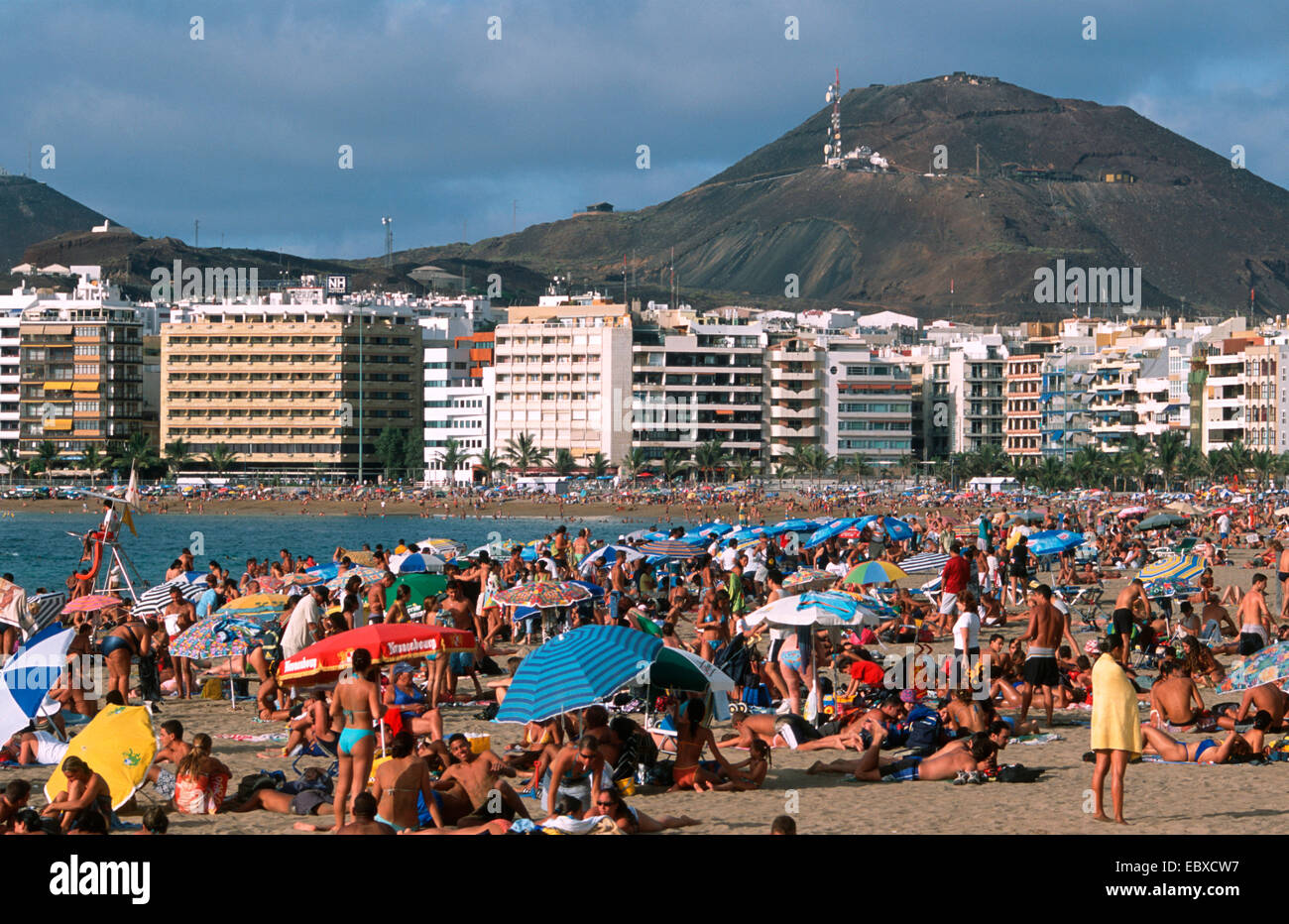 Playa de Las Canteras, Kanarische Inseln, Gran Canaria, Las Palmas Stockfoto