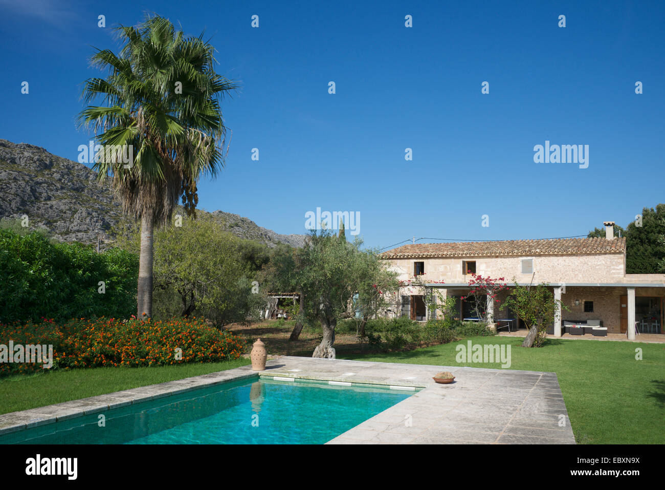 Sehr schön umgebaut altes Bauernhaus Pollenca Mallorca Spanien Stockfoto