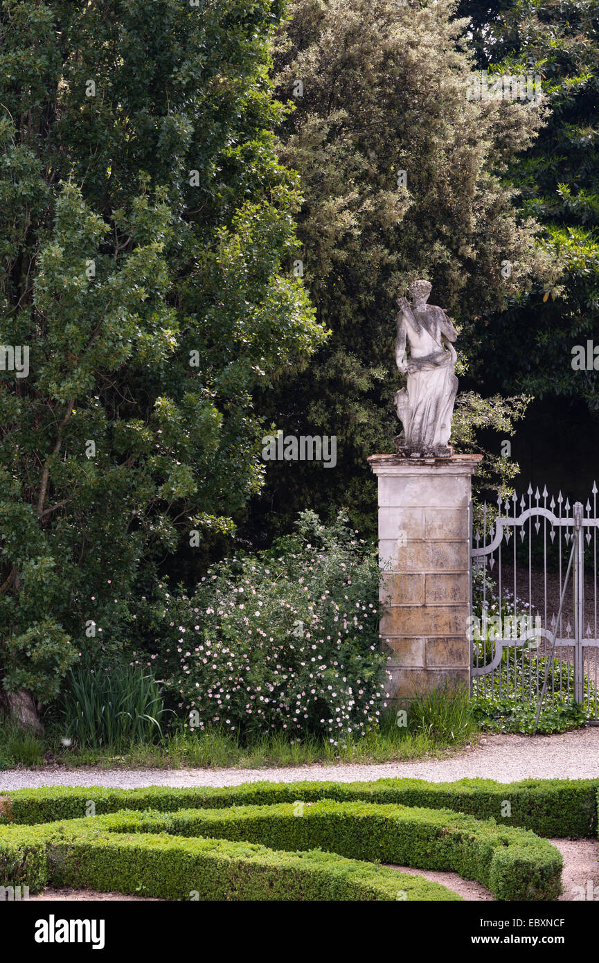 Das Tor zur Villa Emo, Monselice, Italien, erbaut von Vincenzo Scamozzi im Jahre 1588. Der Garten wurde seit 1966 von den heutigen Besitzern komplett umgebaut Stockfoto