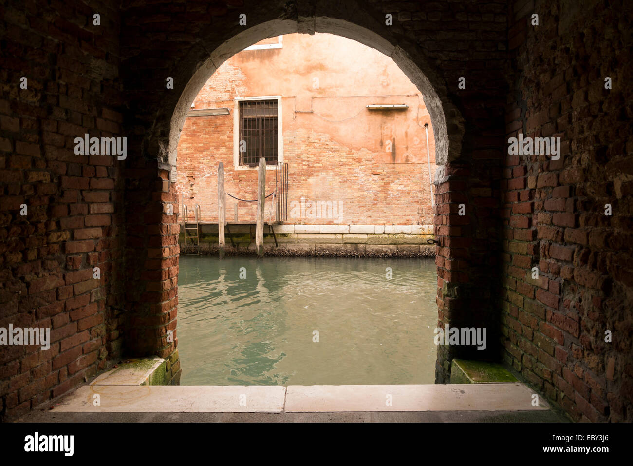 Bootssteg in Venedig Stockfoto