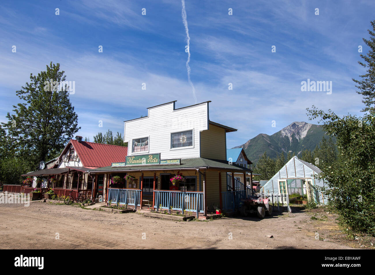 Die Stadt von McCarthy in Alaska, USA Stockfoto