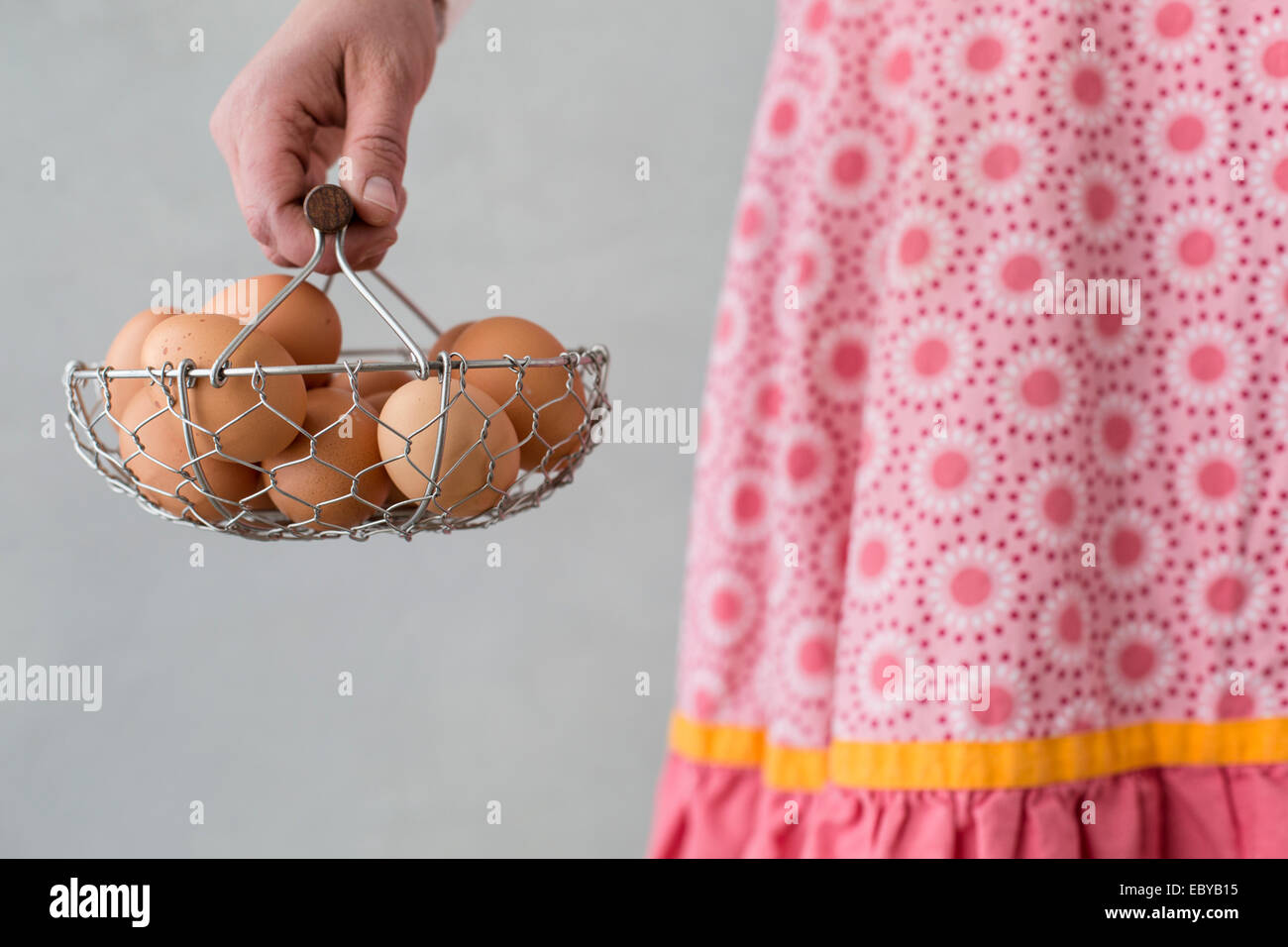 Bioeier braun Stockfoto