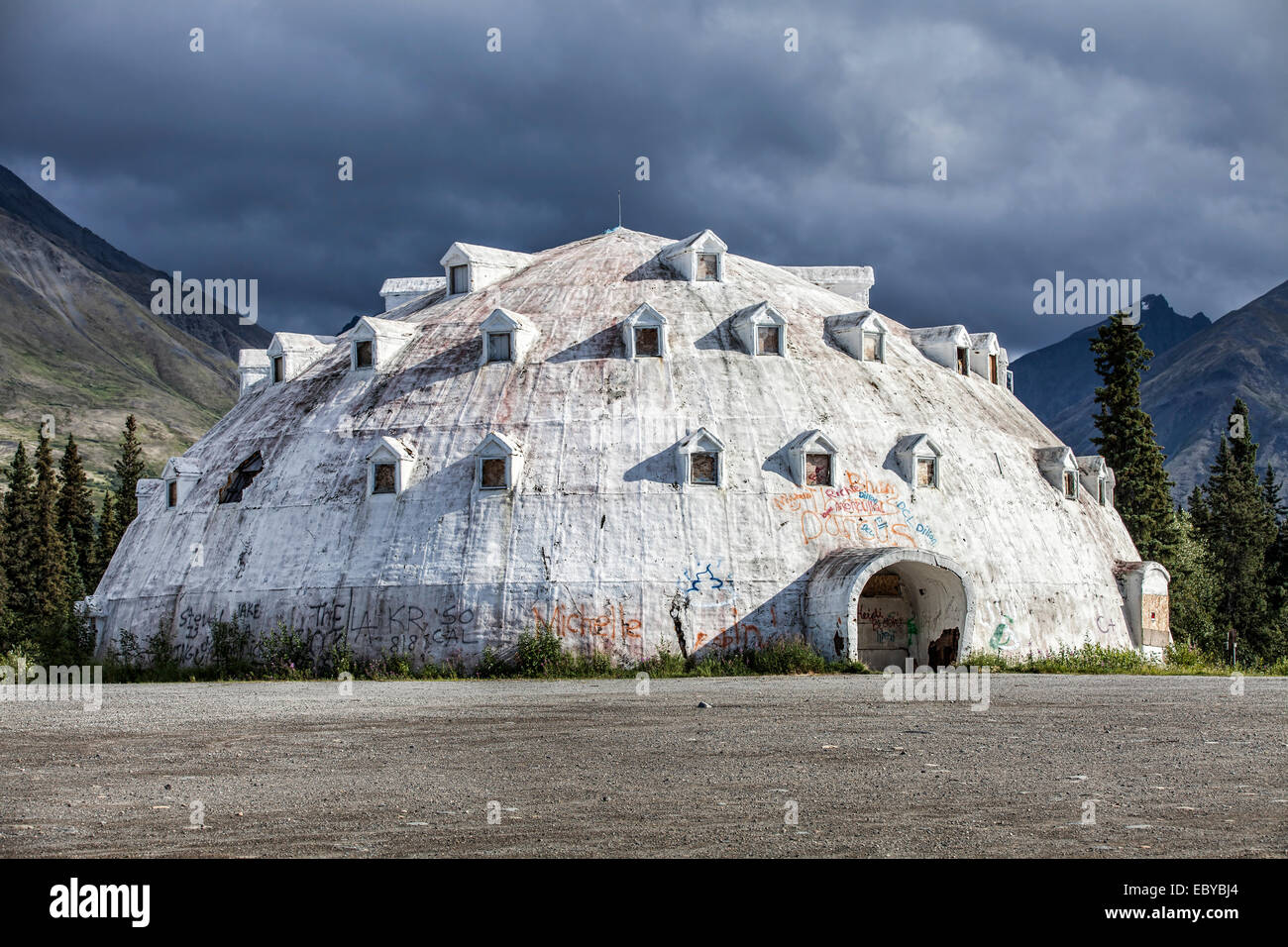 Ein giant Alaskan-Iglu, Cantwell, Alaska, USA Stockfoto