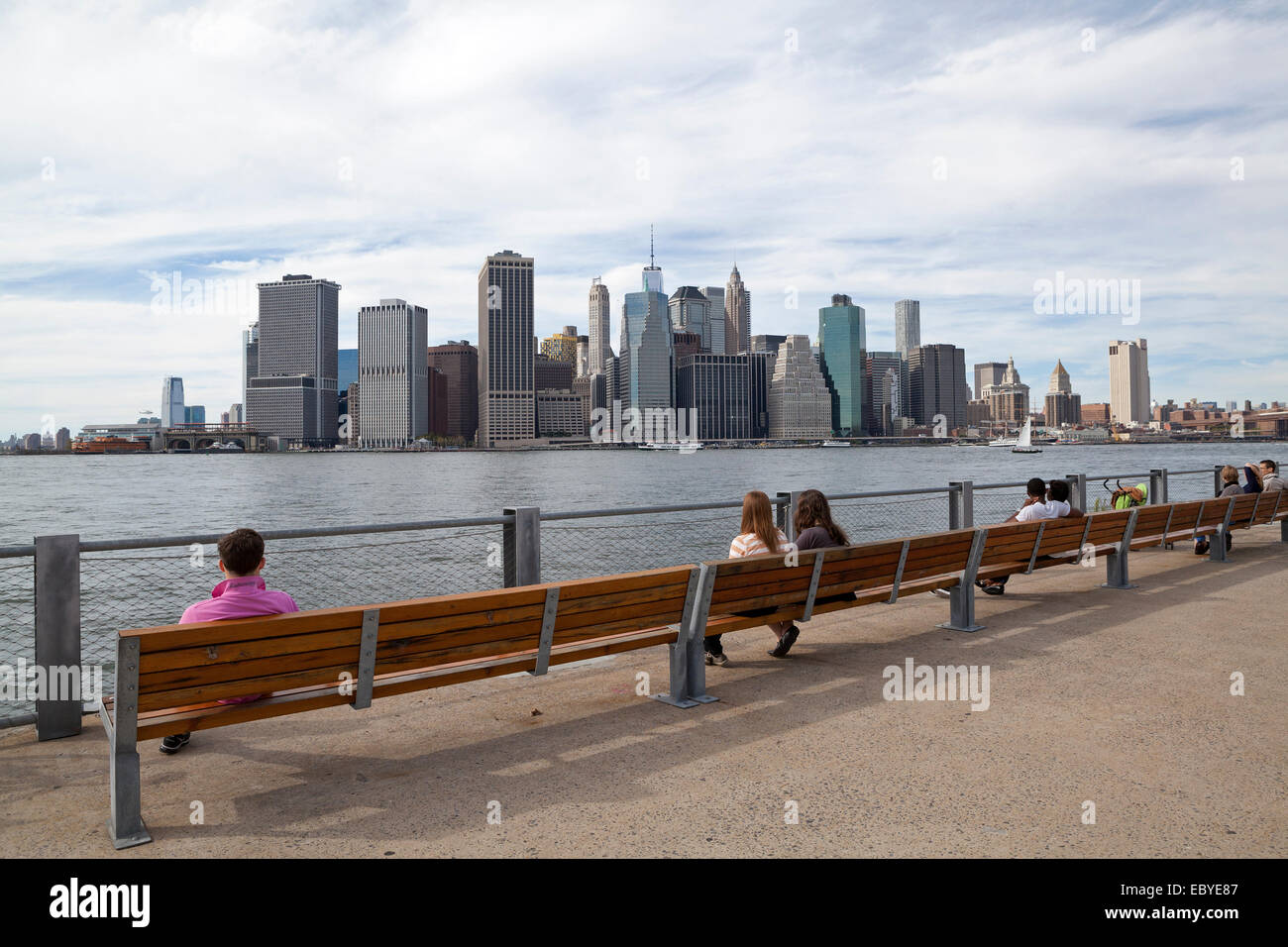 Die Skyline von Manhattan in New York City, USA. Stockfoto