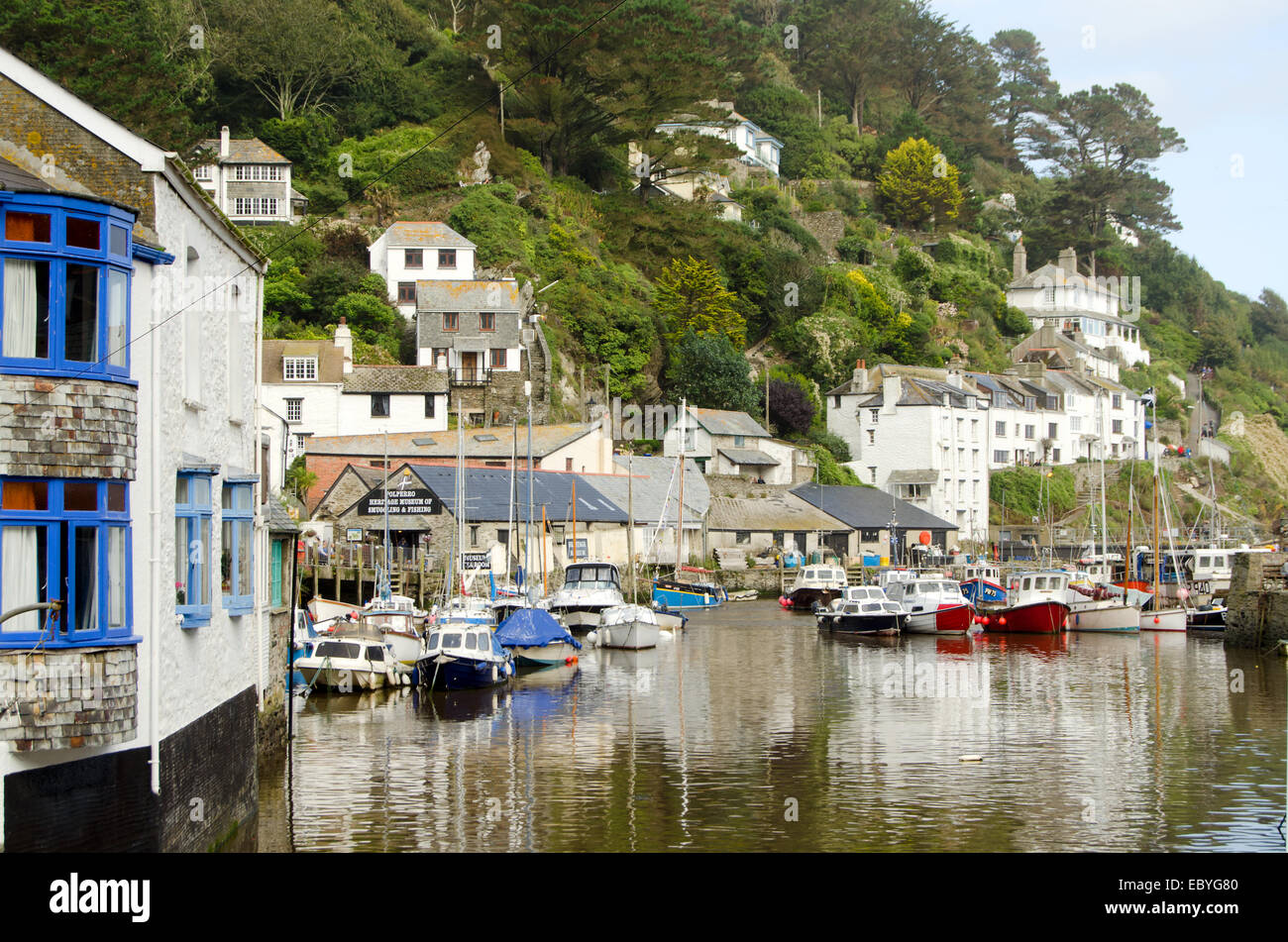 Hafen von Polperro, Cornwall, England, Vereinigtes Königreich Stockfoto