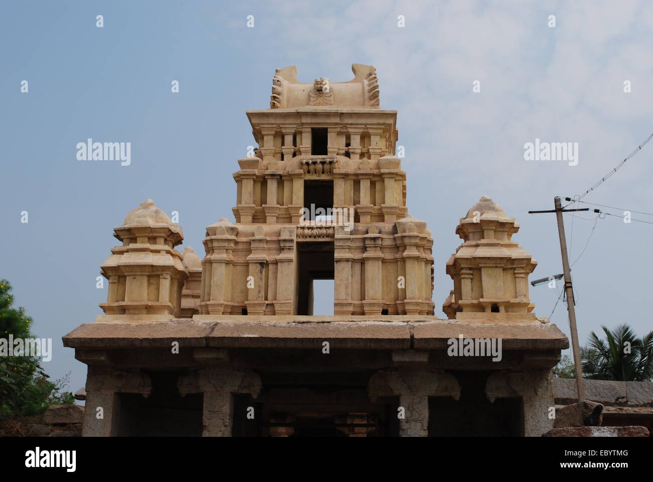 Ein Fraktal-Dach von einem Hindu-Tempel Stockfoto