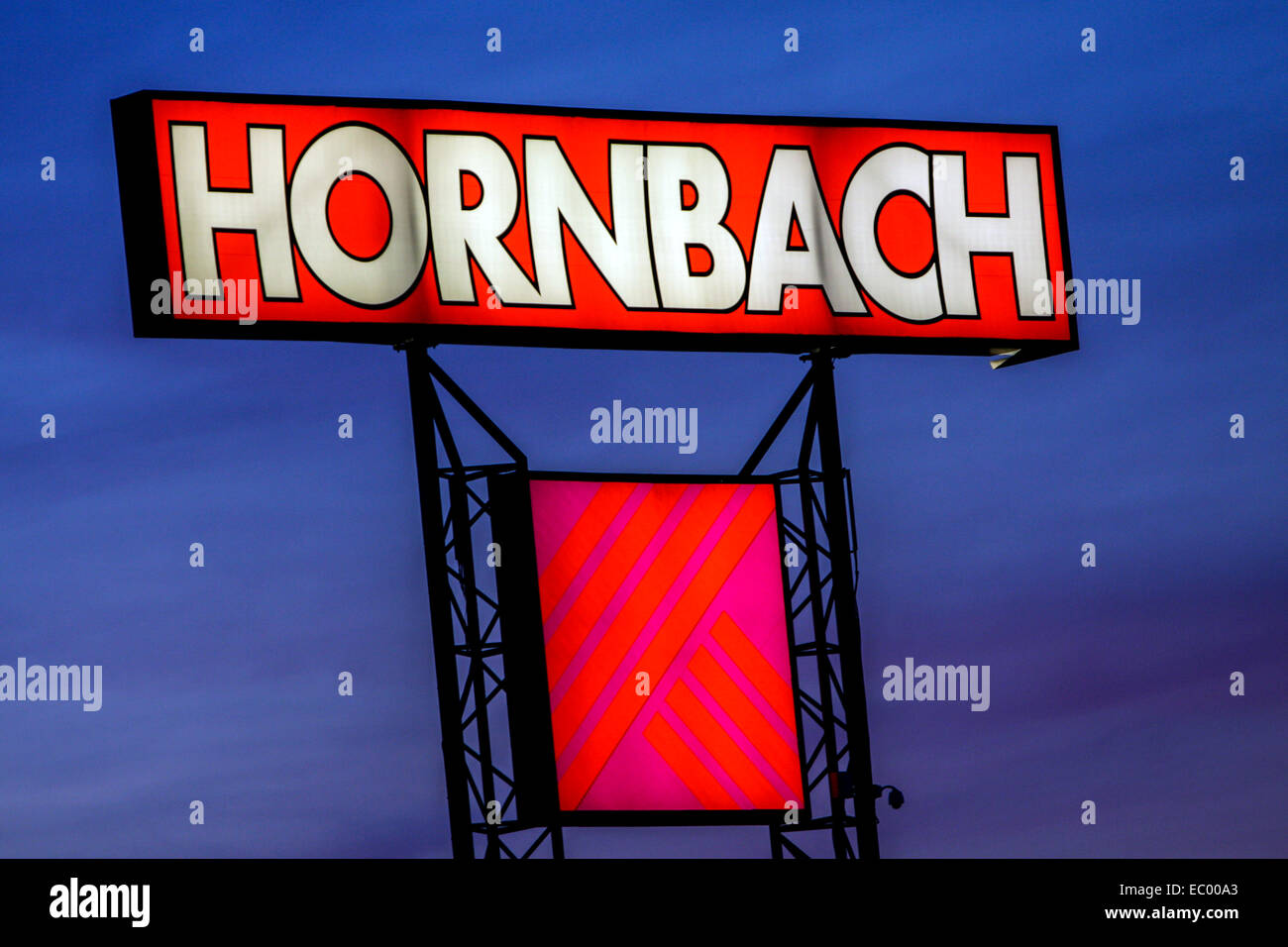 HORNBACH-Logo Zeichen Ad Prag Tschechische Republik Stockfoto