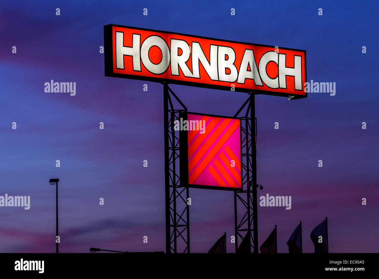 HORNBACH-Logo Zeichen Ad Prag Tschechische Republik Stockfoto