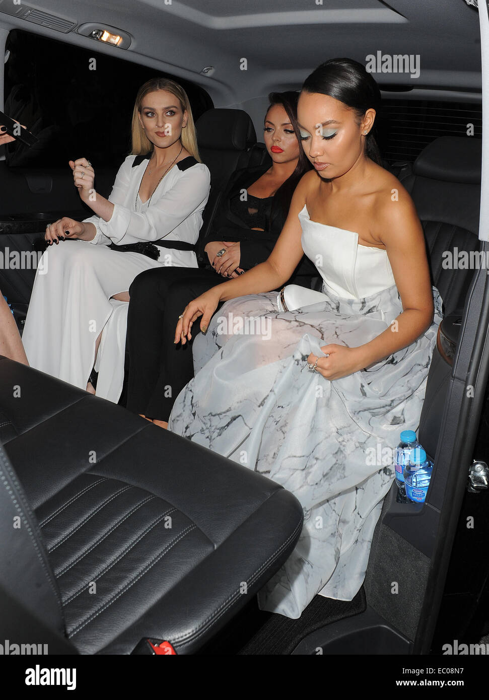 Kleiner Mix verlassen ihre Hotel-Featuring: Perrie Edwards, Jesy Nelson, Leigh-Anne Pinnock wo: London, Vereinigtes Königreich bei: 3. Juni 2014 Stockfoto