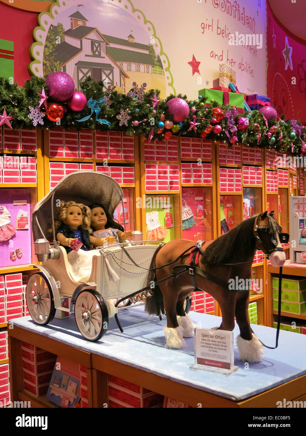 American Girl Place Store Interieur, Fifth Avenue, New York Stockfoto