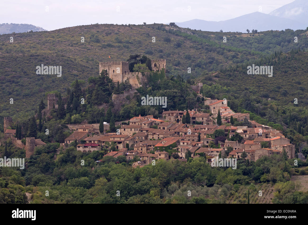 Castelnou Languedoc-Roussillon Stockfoto