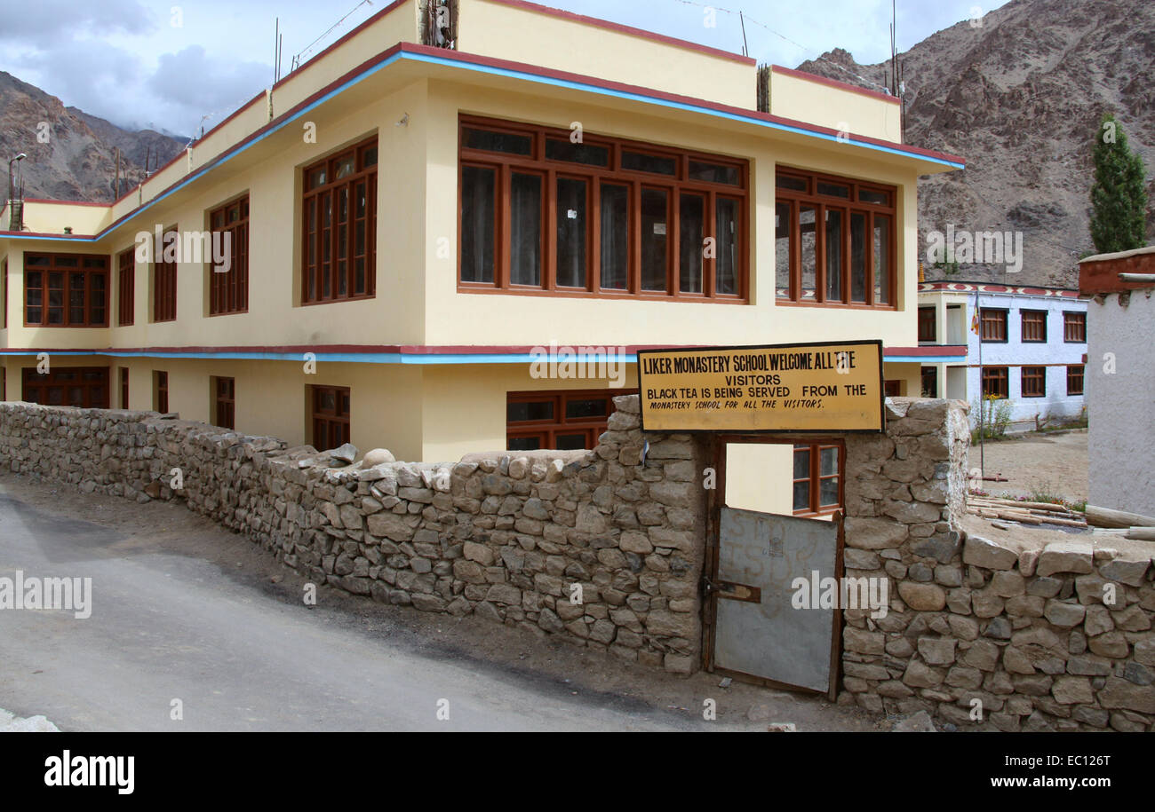 Liker Klosterschule in Ladakh Stockfoto