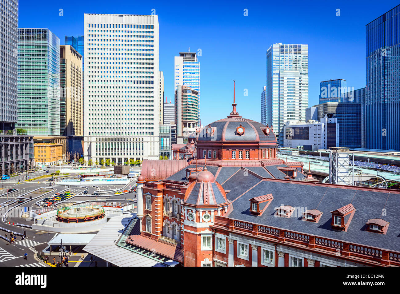 Tokyo, Japan Stadtbild am Bahnhof Tokio. Stockfoto