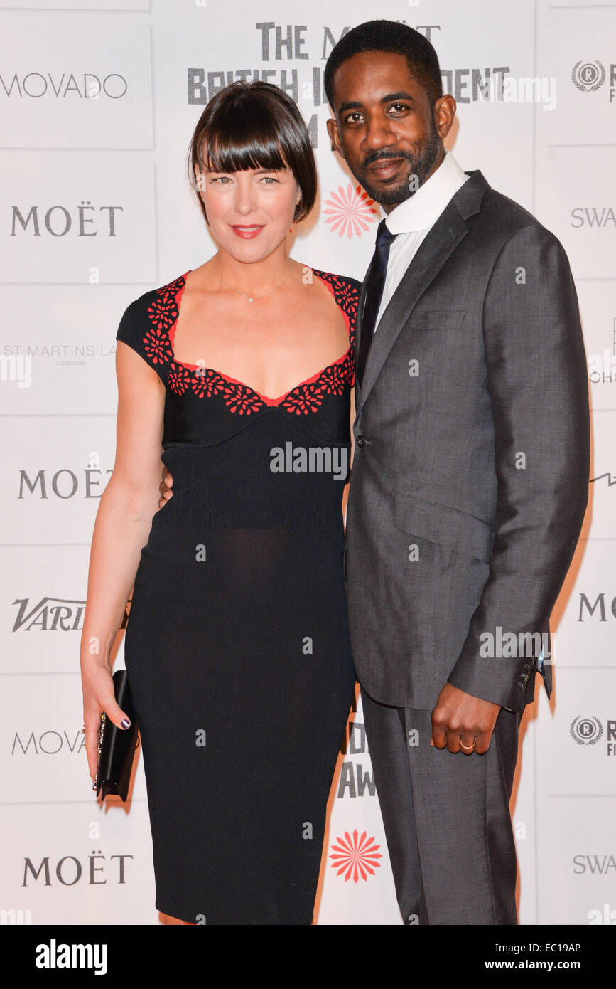 London, UK. 7. Dezember 2014. Rhashan Stein; Olivia Williams besucht die Moet britischen Independent Film Awards 2014 bei Old Billingsgate Market am 7. Dezember 2014 in London, England. Bildnachweis: Siehe Li/Alamy Live News Stockfoto