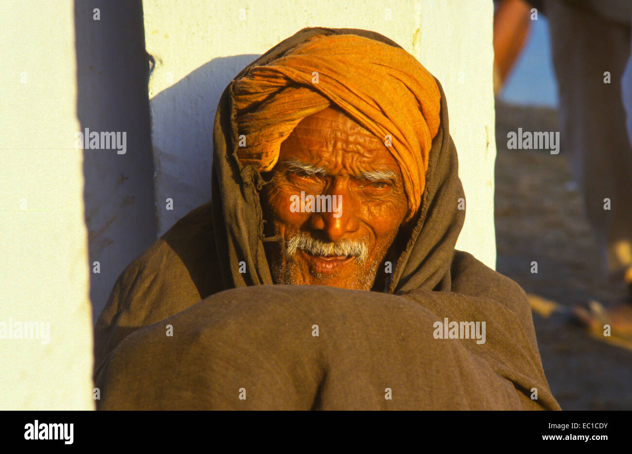 Mann mit Turban in Sonpur Indien Stockfoto