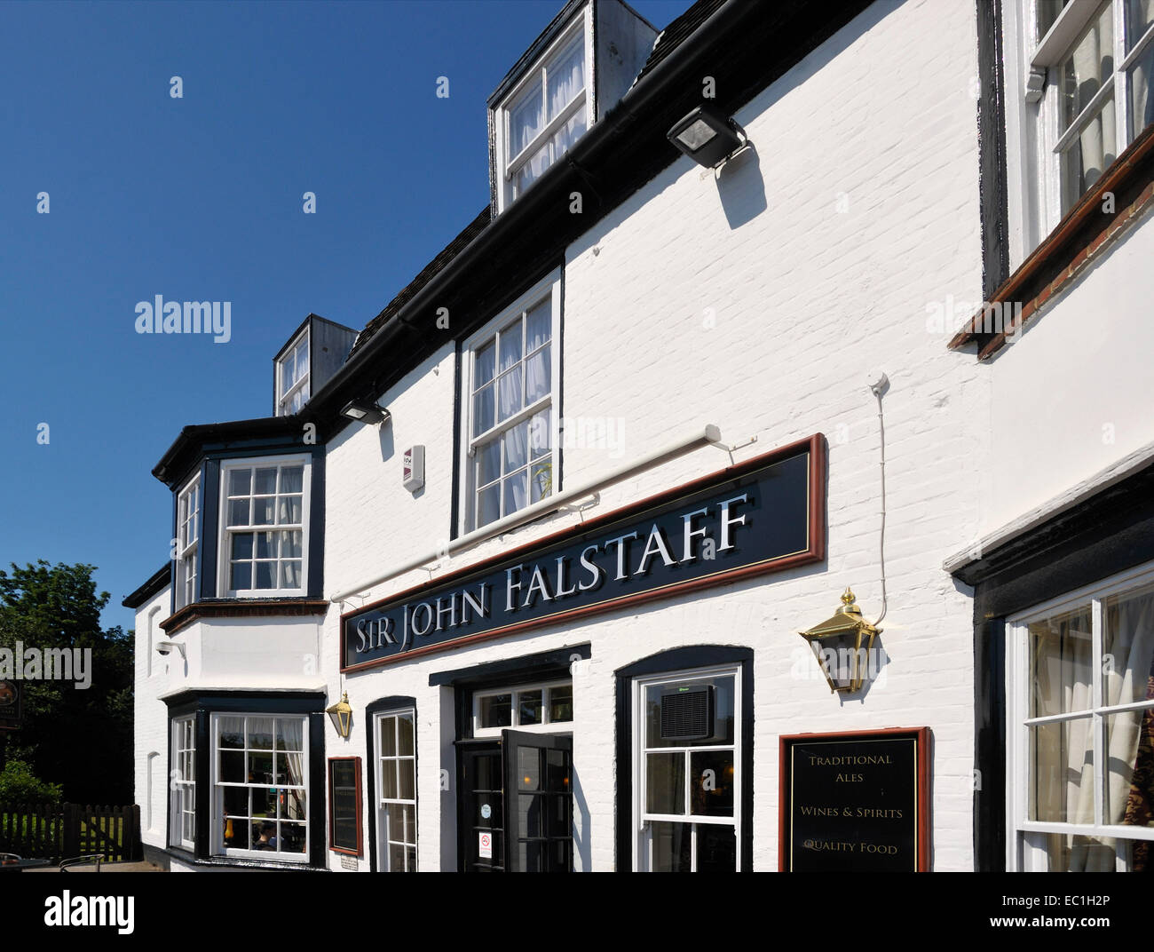 Sir John Falstaff Inn, gegenüber Charles Dickens letztes Zuhause Gad es Hill Place, Higham, Rochester, Kent, und geliebt von CD. Stockfoto