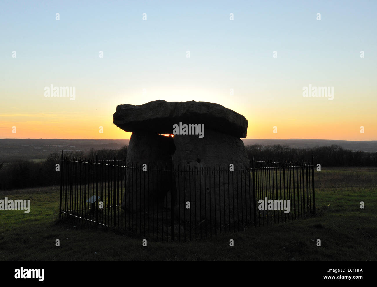 Kit Coty House, gekammerten neolithischen Dolmen / Dolmen von mindestens 3500 v. Chr.; rechteckigen Stein Grabkammer;  außerhalb Stockfoto