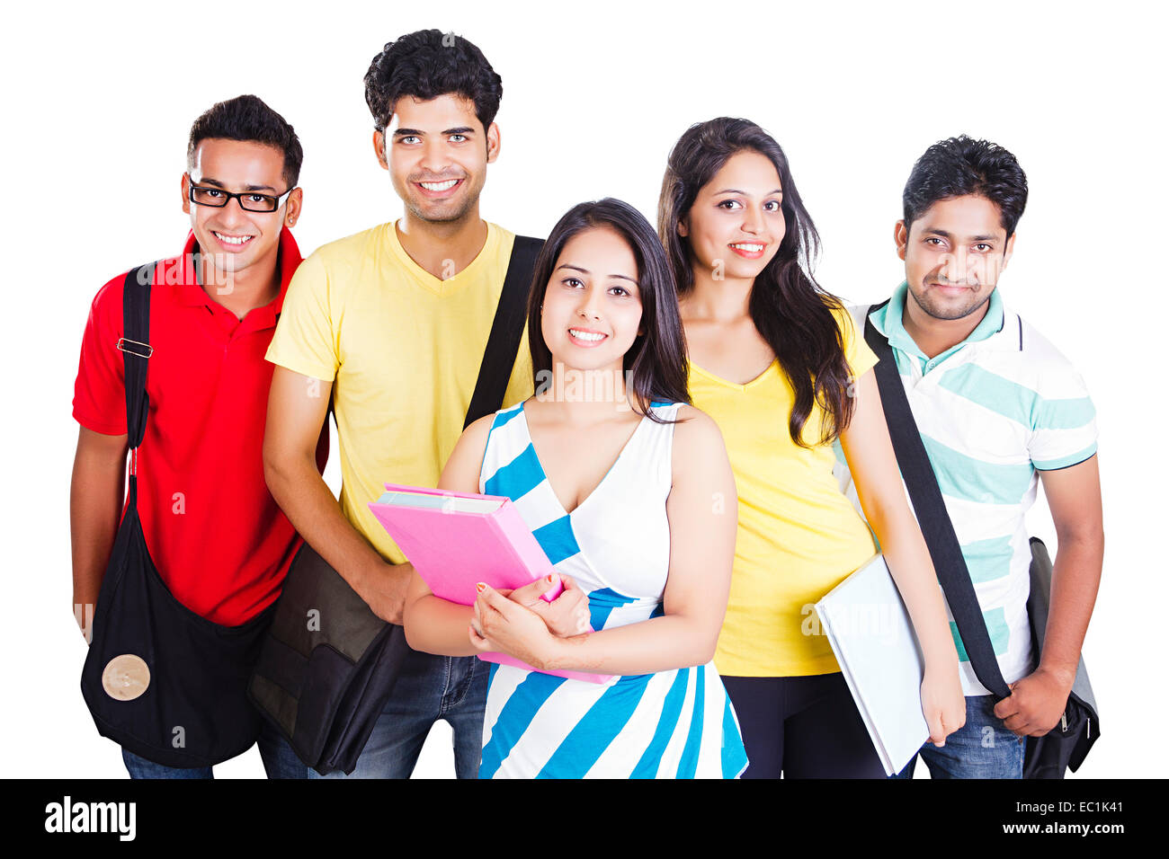indische College Gruppe Freunde Spaß Stockfoto
