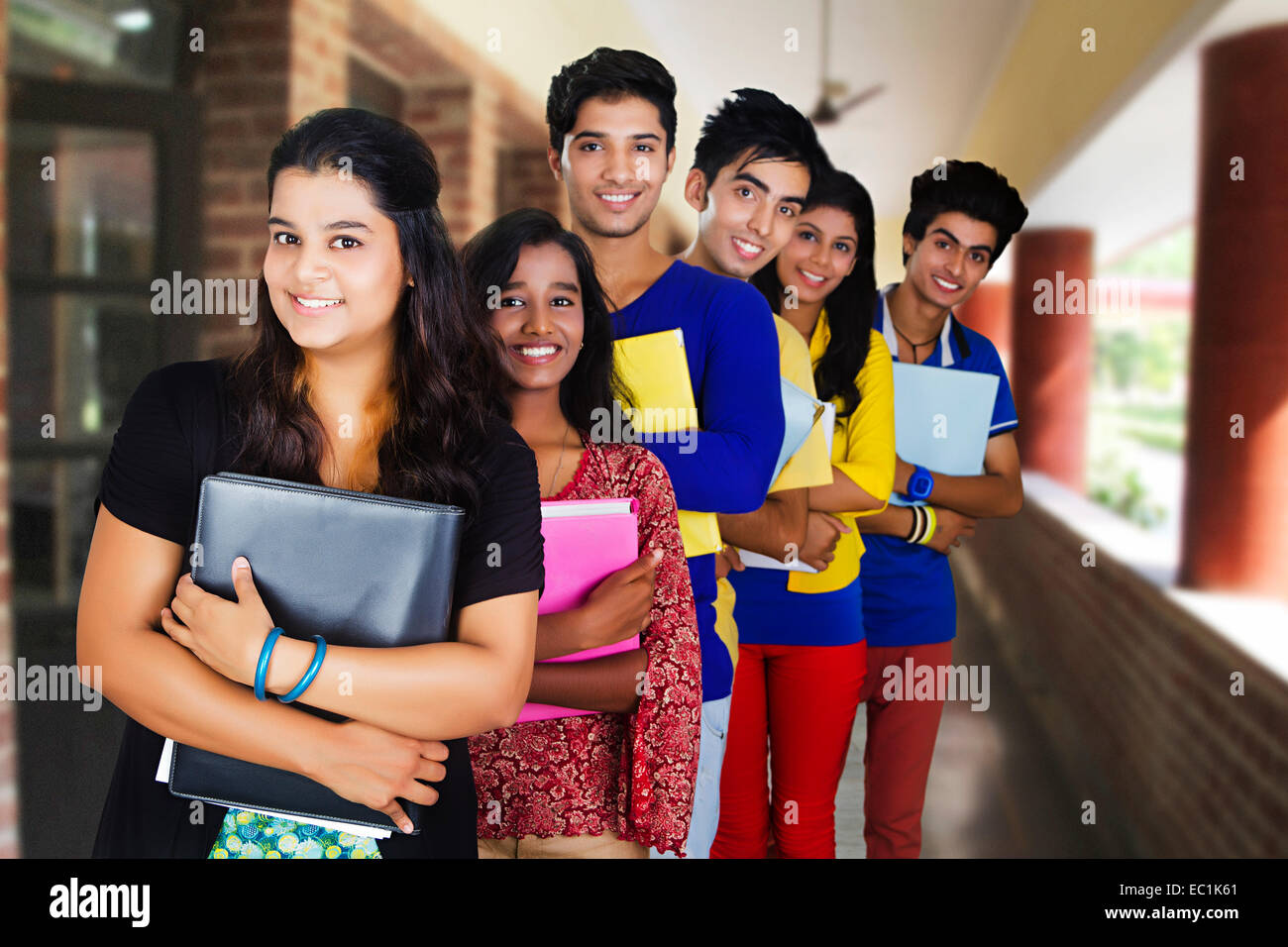 indische Studenten Freunde Stockfoto