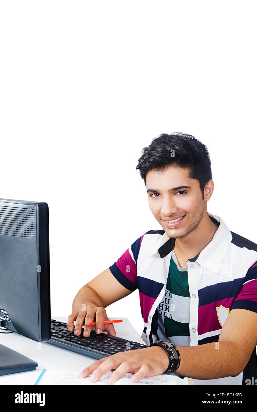 indische College Boy Studie Stockfoto