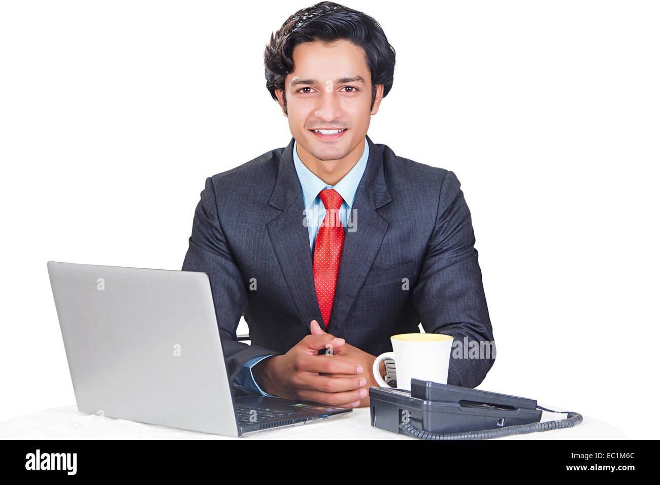 indische Business-Mann-Büro arbeiten Stockfoto