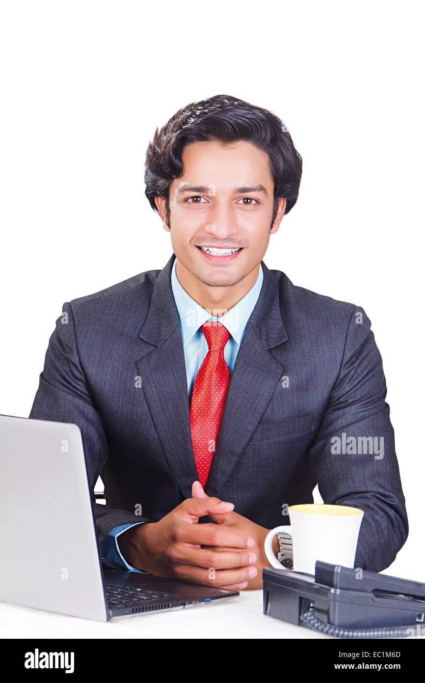 indische Business-Mann-Büro arbeiten Stockfoto