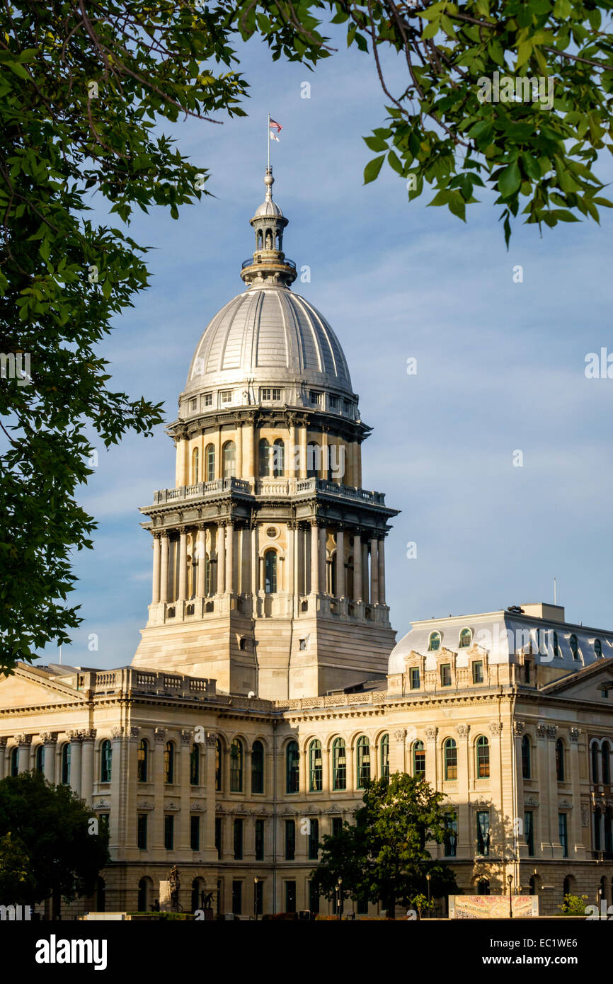 Springfield Illinois, State Capitol Building, französischer Renaissance-Architekturstil, Zinkkuppel, IL140902108 Stockfoto