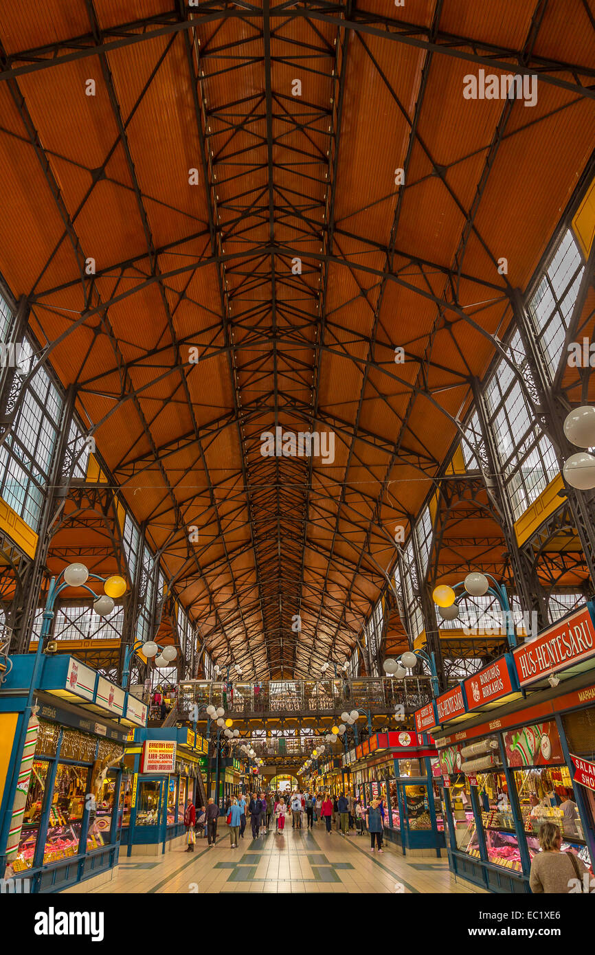 Budapest große Markthalle Stockfoto