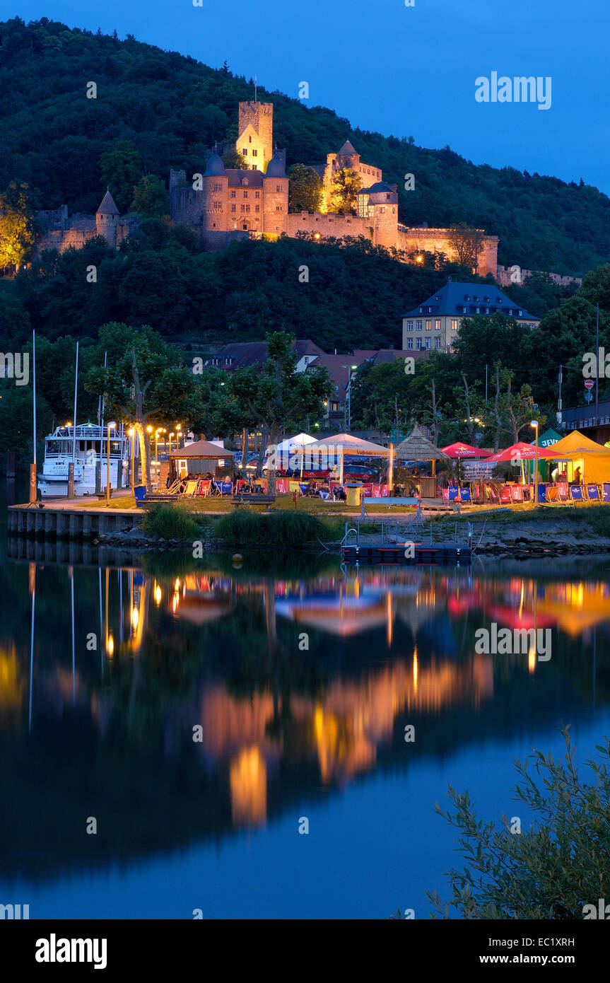 Wertheim, mit Burg Burg Wertheim, Mains, Baden-Württemberg, Main-Tauber, Romantic Road, Romantische Straße, Deutschland Stockfoto