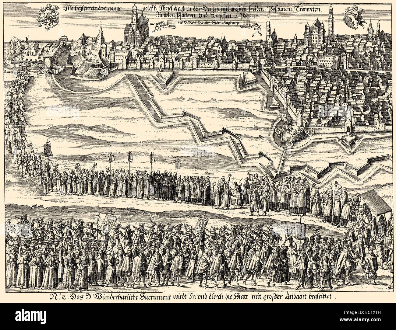 die Wiedereröffnung der lutherischen Kirche, Dreißigjährigen Krieg, Deutschland, Europa, Stockfoto