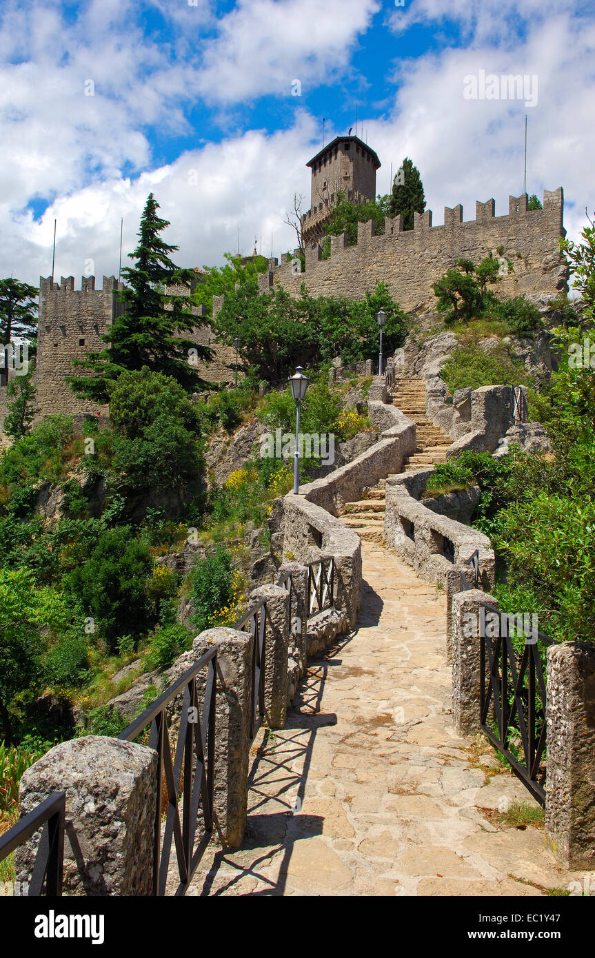 Rocca Guaita, Monte Titano, San Marino, Republik San Marino, Italien, Europa Stockfoto