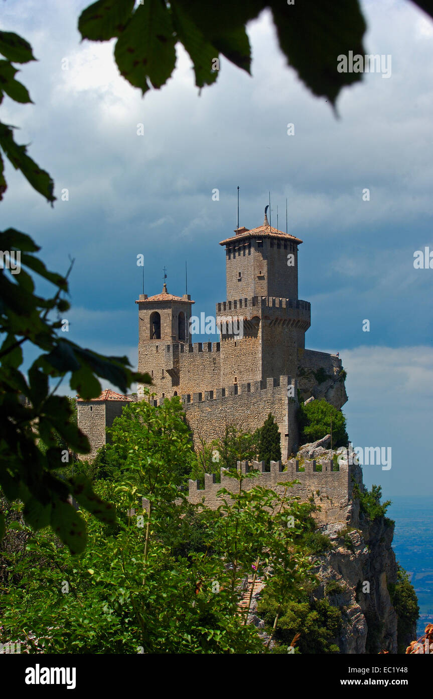 Rocca Guaita, Monte Titano, San Marino, Republik San Marino, Italien, Europa Stockfoto