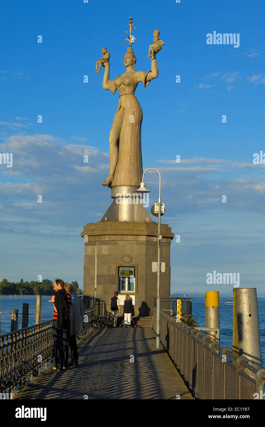 Imperia-Statue, Hafen Konstanz, Bodensee, Bodensee, Konstanz, Constance, Baden-Württemberg Stockfoto