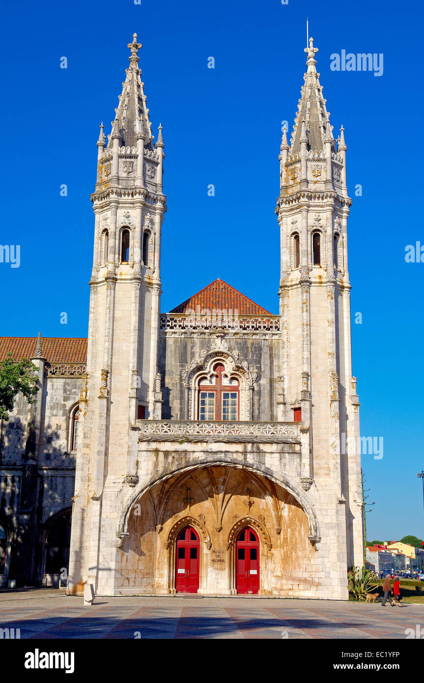 Museu de Marinha "Marine-Museum", Mosteiro Dos Jeronimos Kloster des Hieronymus, UNESCO-Weltkulturerbe, Belem Stockfoto