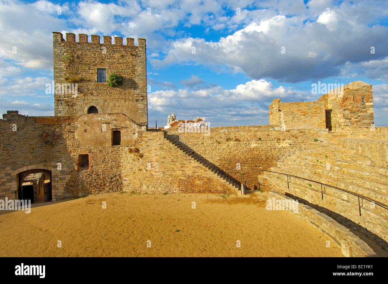 Monsaraz befestigte Dorf, Alto Alentejo, Evora, Portugal, Europa Stockfoto