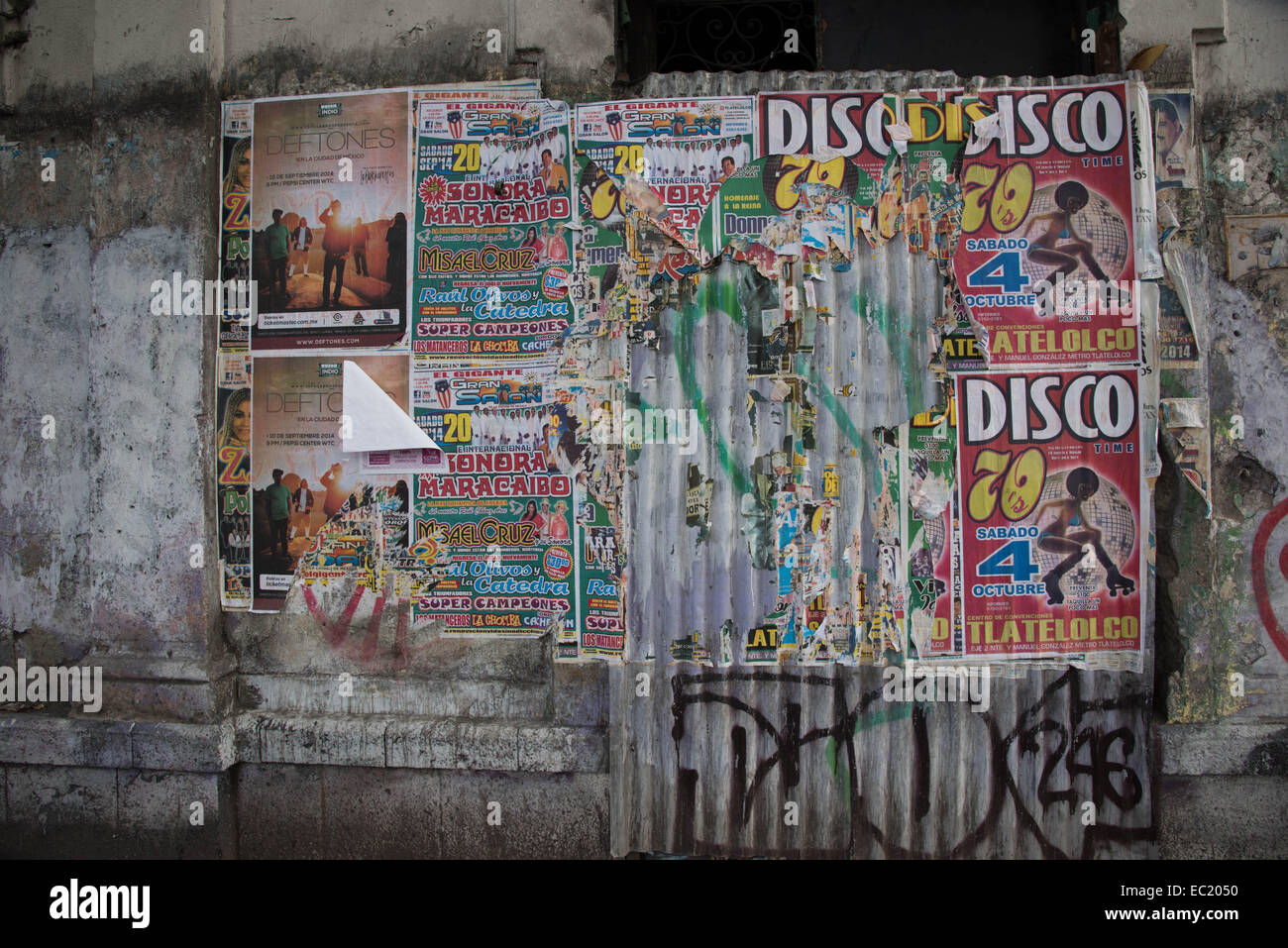 Werbung, Mexico City, Mexiko Stockfoto