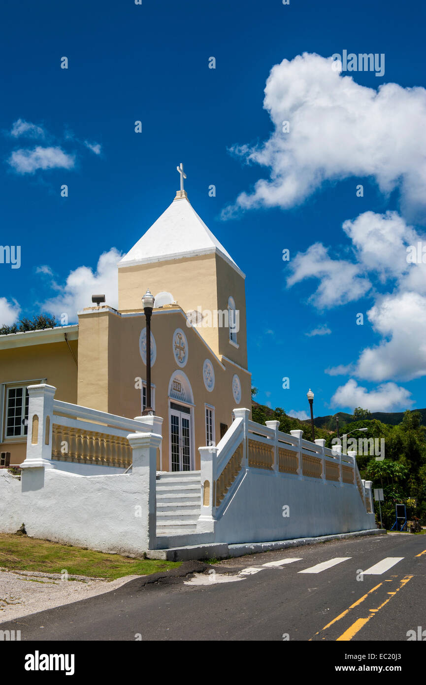 Kirche in Umatac, Guam, US-Territorium, Pazifik Stockfoto