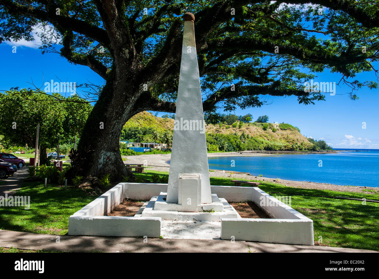Obelisk in Umatac, Guam, US-Territorium, Pazifik Stockfoto