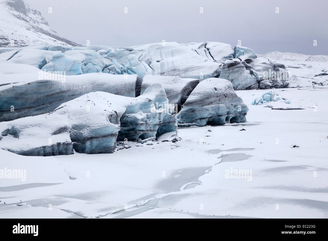 Skaftafellsjökull Gletscher, Nationalpark Skaftafell, Eastern Region, Island Stockfoto