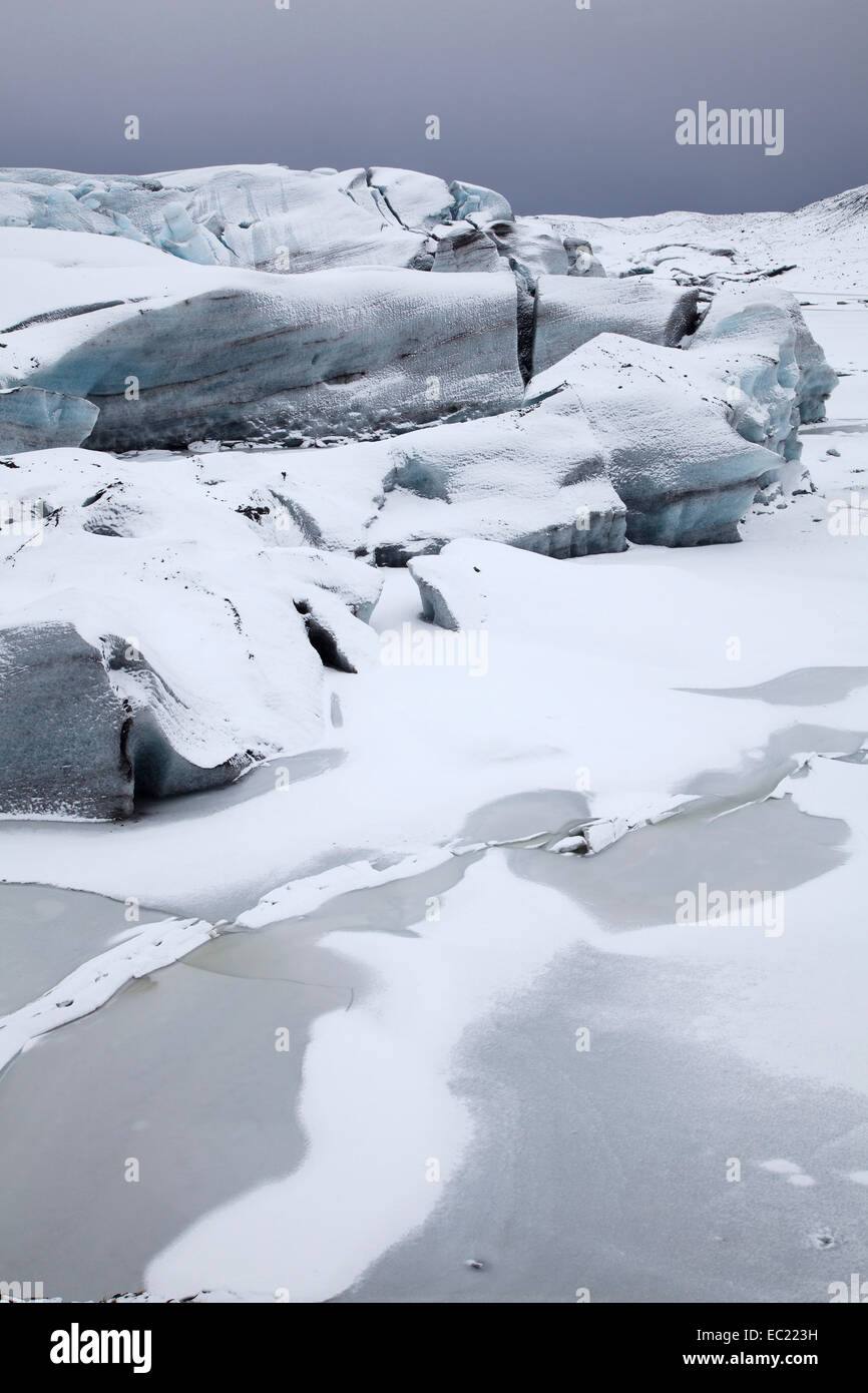 Skaftafellsjökull Gletscher, Nationalpark Skaftafell, Eastern Region, Island Stockfoto