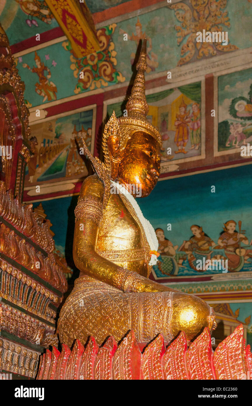 Buddha im Wat Phnom, Phnom Penh, Kambodscha Stockfoto