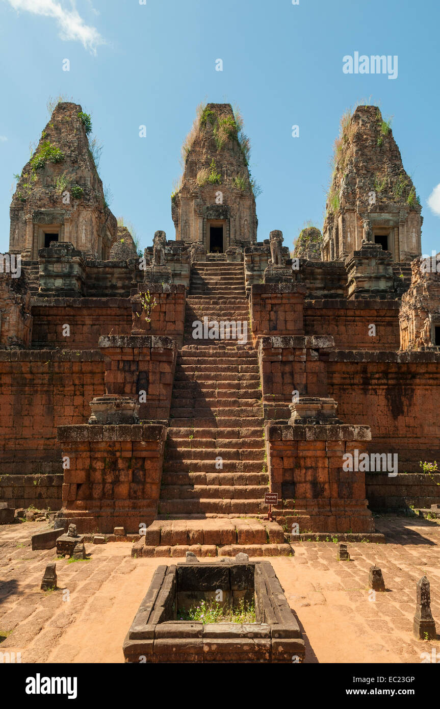 Tempel Berg des Ost-Mebon, in der Nähe von Siem Reap, Kambodscha Stockfoto