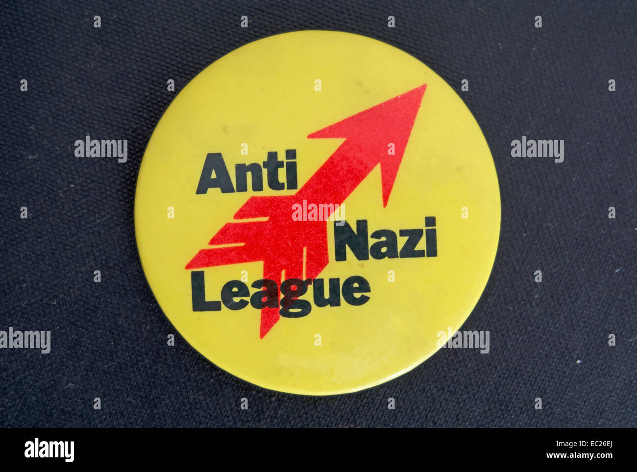 Anti-Nazi Liga Revers Abzeichen der 1970er Jahre Stockfoto