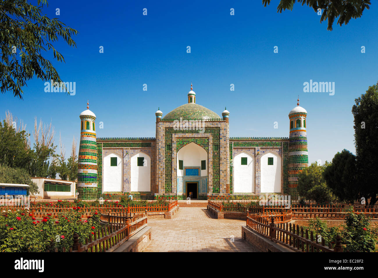 Eine private Familiengruft errichtet in Form einer Moschee in der Altstadt von Kashgar, Xinjiang Provinz West-China Stockfoto