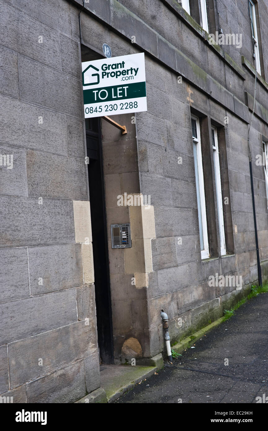 Wohnung zu vermieten im Zentrum der Stadt Edinburgh Schottland UK Stockfoto
