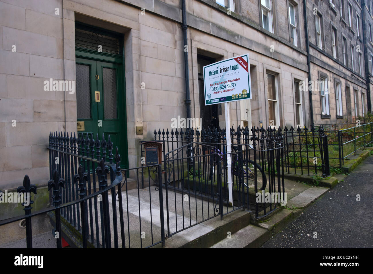Haus zum Verkauf im Stadtzentrum von Edinburgh Schottland UK Stockfoto